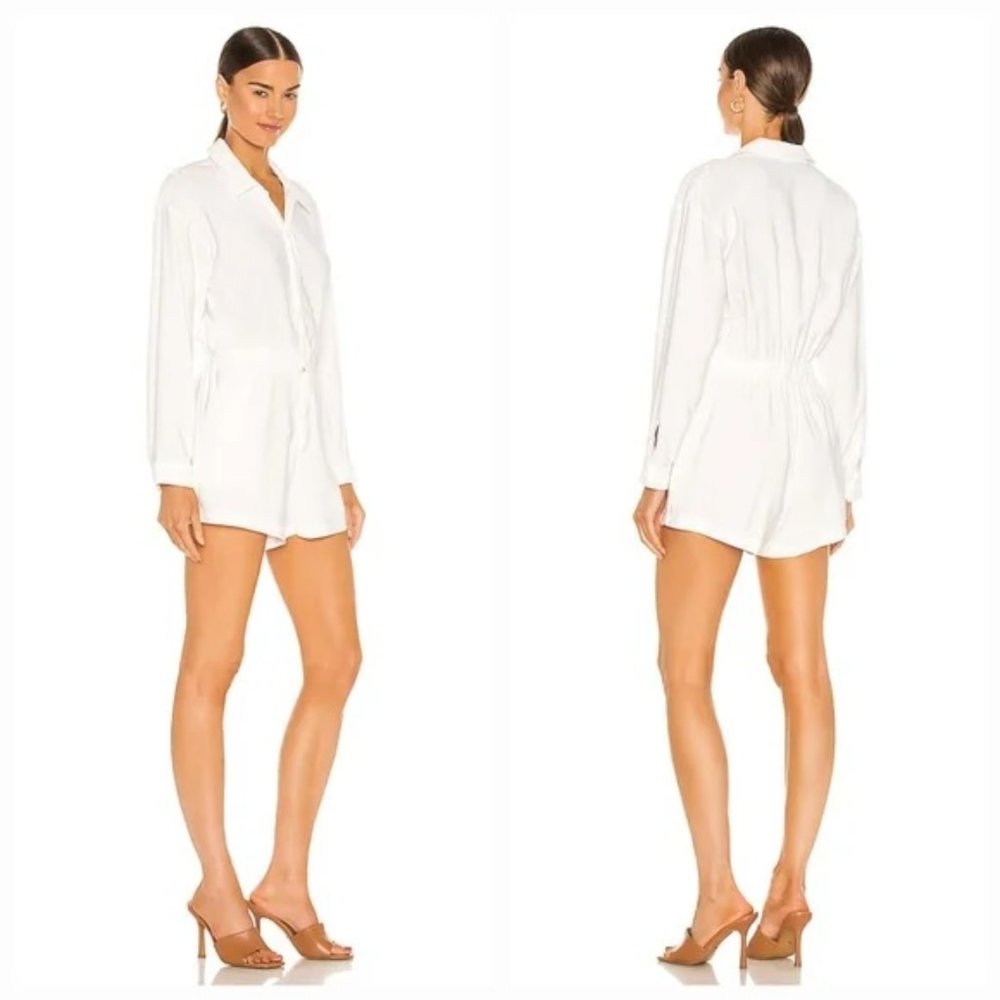 NWT L'Academie Dylan Romper, White, Small